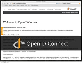 OpenID Connect

                         OpenID TechNight #7
11   9   8
 