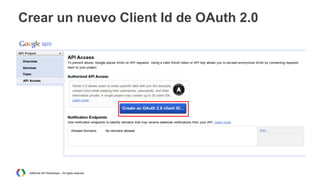 Crear un nuevo Client Id de OAuth 2.0

AdWords API Workshops – All rights reserved

 