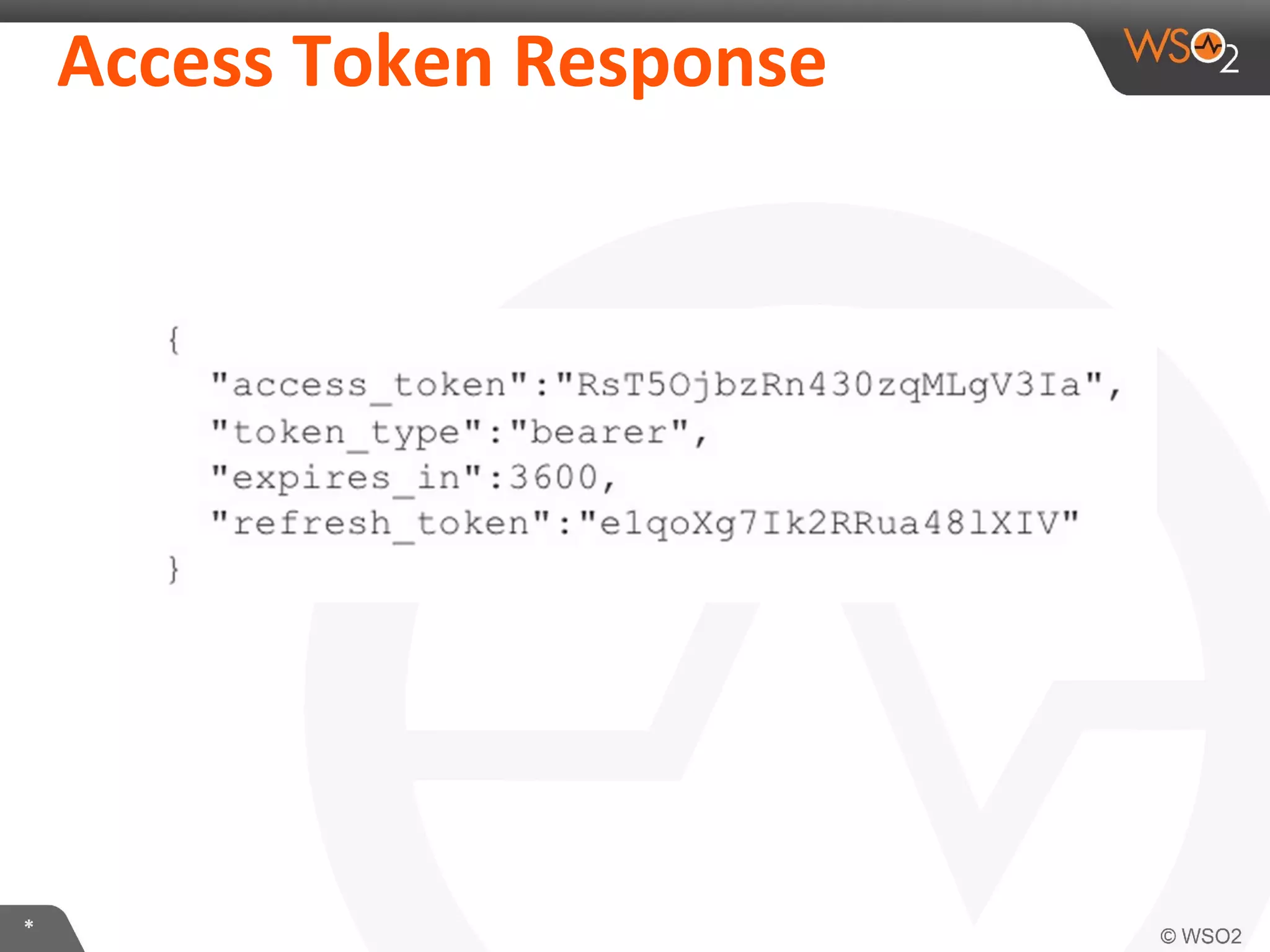 Access	
  Token	
  Response	
  

*	
  

 