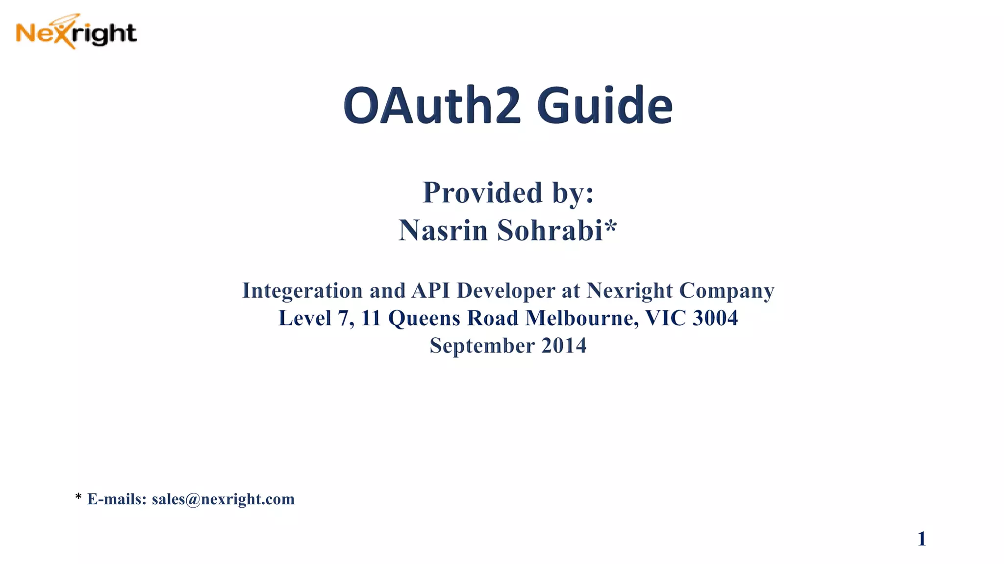 1 
* E-mails: sales@nexright.com 
 