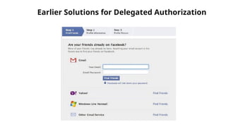 Earlier Solutions for Delegated Authorization
 