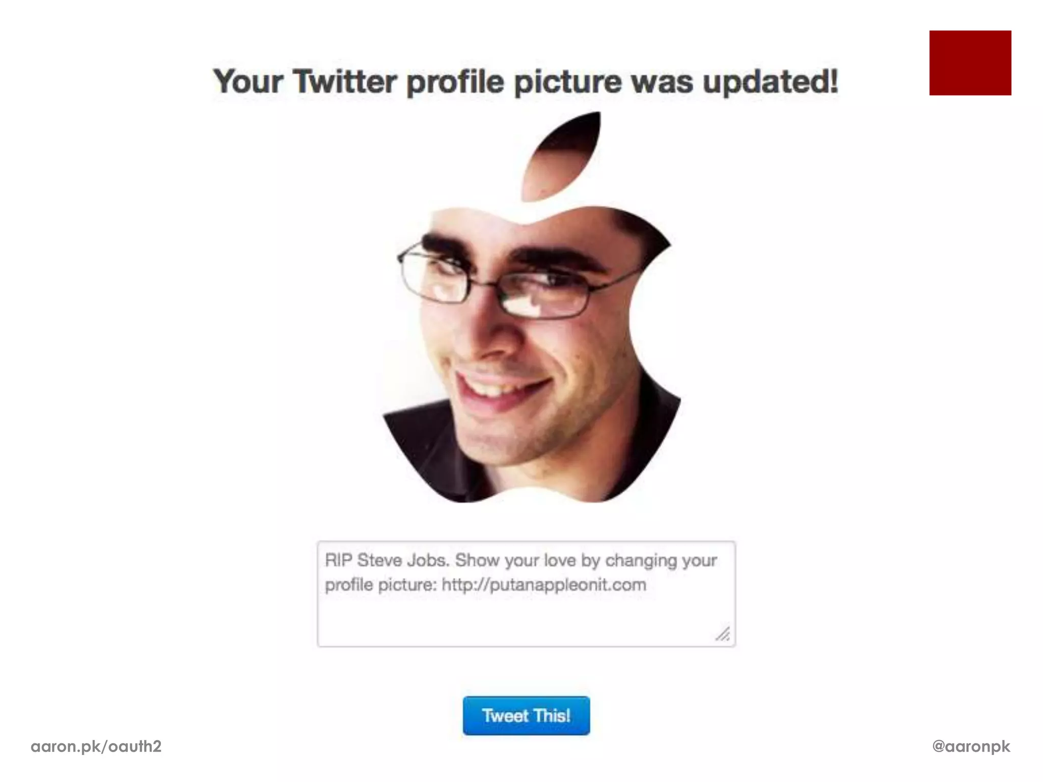 aaron.pk/oauth2   @aaronpk
 