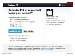 aaron.pk/oauth2   @aaronpk
 