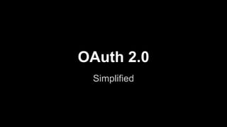 OAuth 2.0
Simplified
 