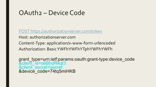 OAuth2 para desarrolladores | PPTX