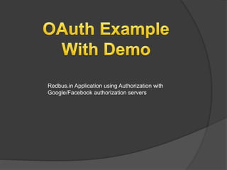 OAuth2 Presentaion | PPT