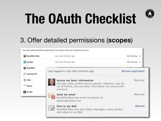 OAuth checklist