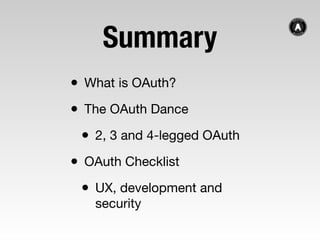 OAuth checklist
