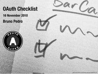 OAuth checklist