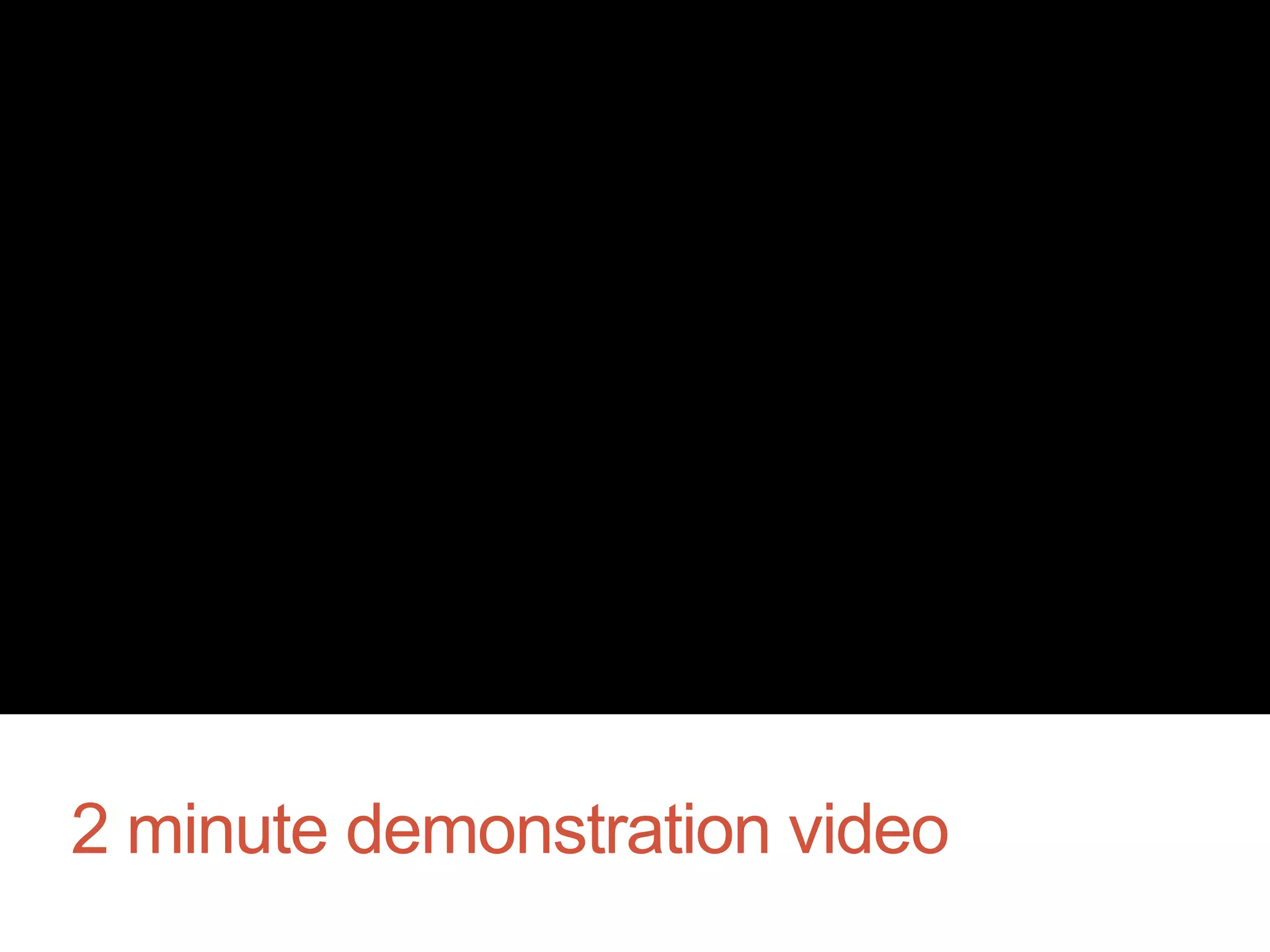 2 minute demonstration video
 