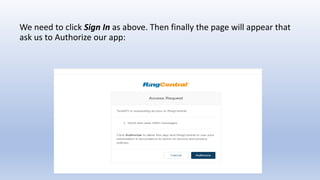 Applying OAuth on RingCentral API (part 3) | PPTX