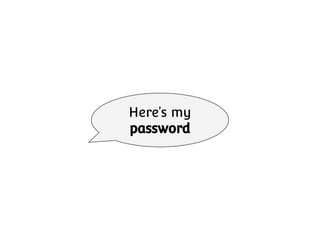 Here’s my
password

 