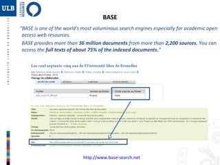 BASE
     “BASE is one of the world's most voluminous search engines especially for academic open 
access web resources. 
BASE provides more than 36 million documents from more than 2,200 sources. You can 
access the full texts of about 75% of the indexed documents.”

http://www.base-search.net

 