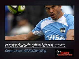Text
rugbykickinginstitute.com
Stuart Lierich @KickCoaching
 