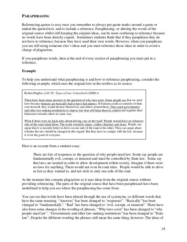 How to quote law in an essay