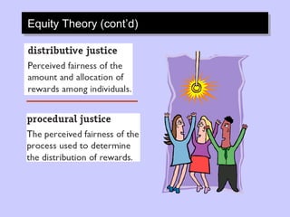 Equity Theory (cont’d) 