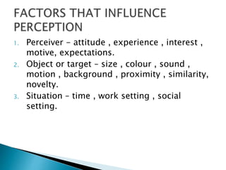 Perceiver Target perception | PPTX