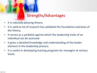 strengths of trait theory