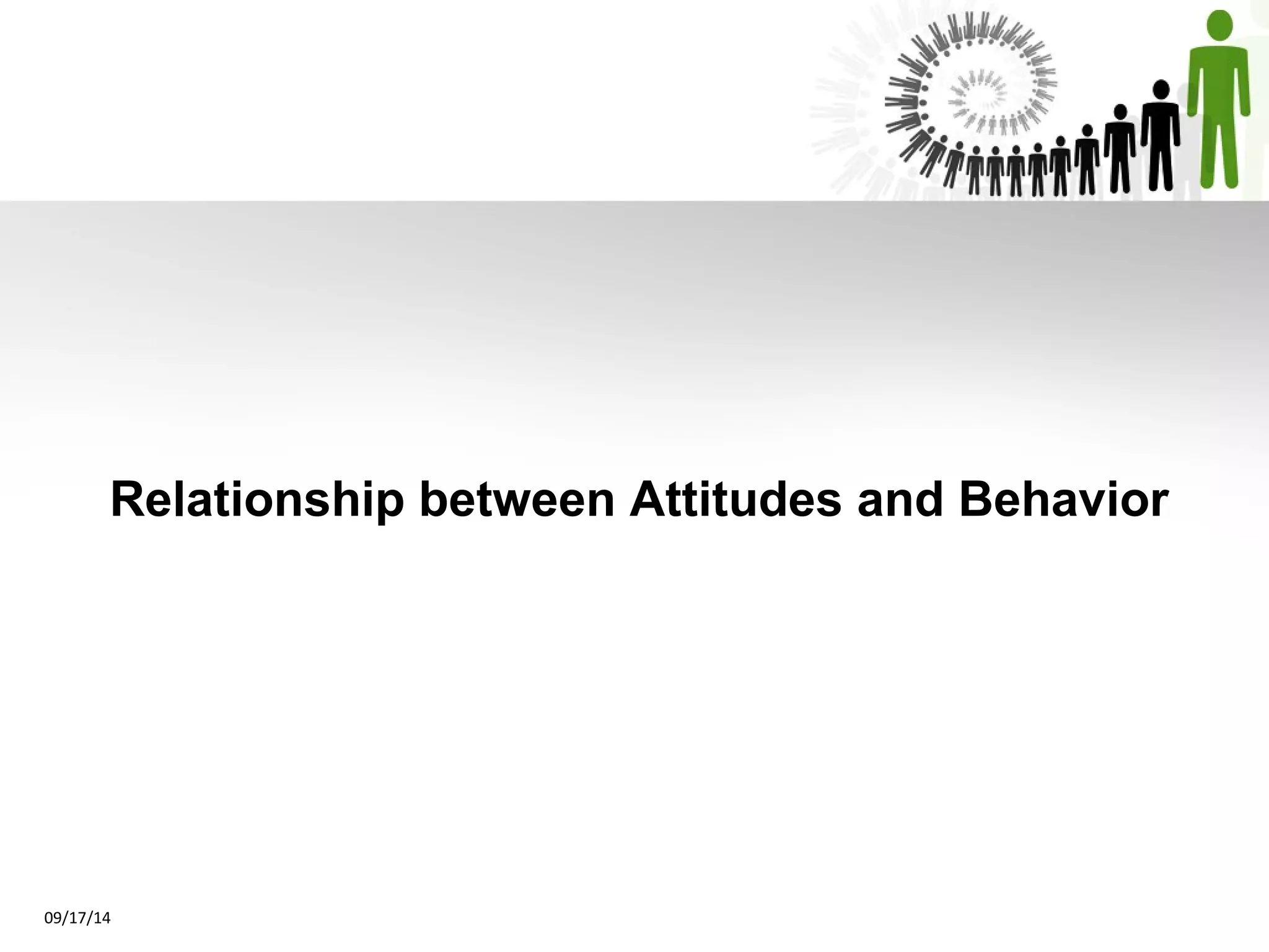 Relationship between Attitudes and Behavior 
09/17/14 
 