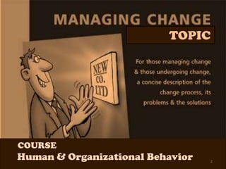 TOPIC




COURSE
Human & Organizational Behavior   2
 