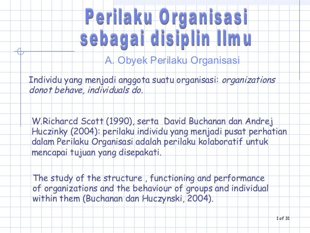 Perilaku Organisasi Sebagai Disiplin Ilmu Revised 090401225519 Phpap