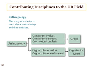 30
Contributing Disciplines to the OB Field
 