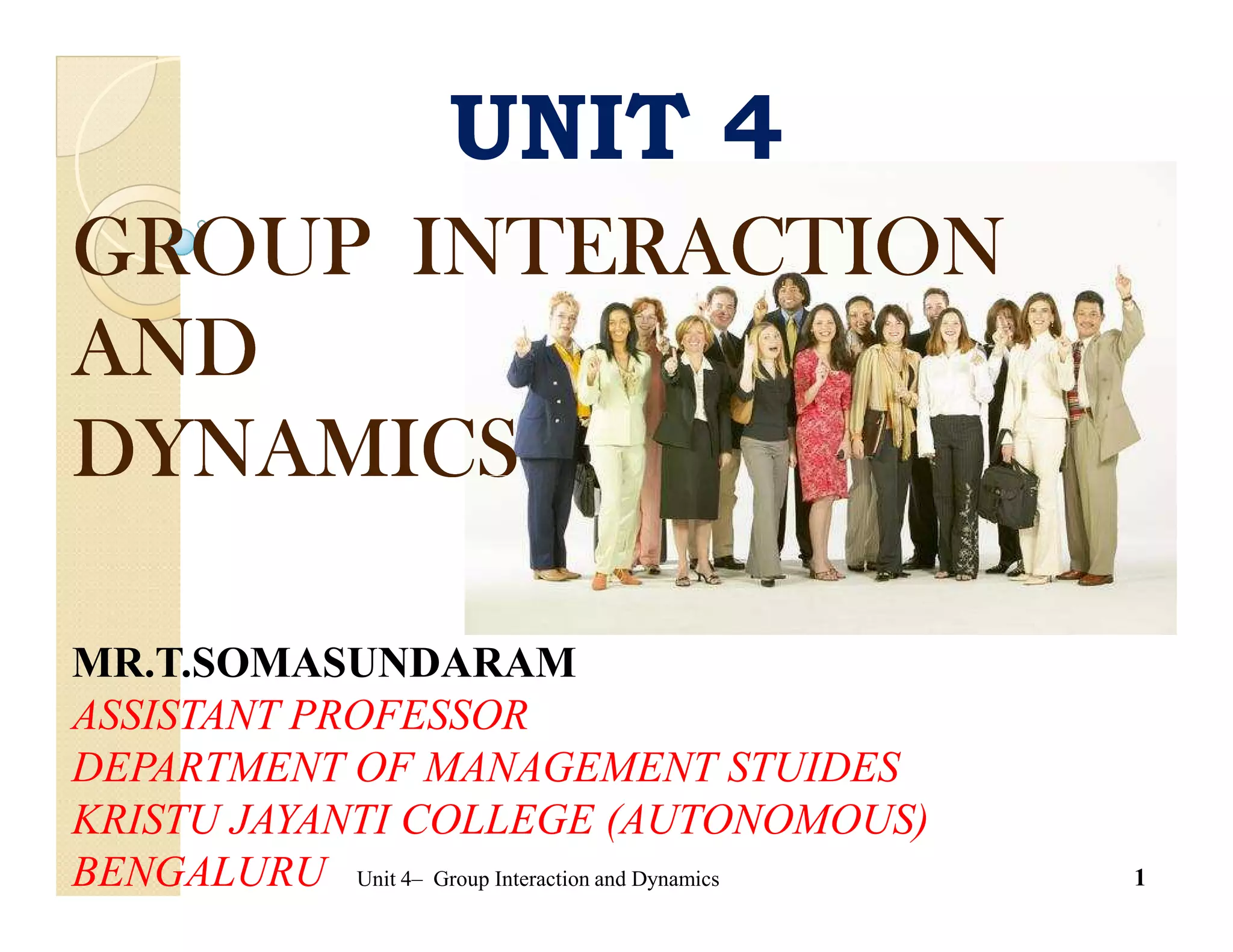 Organizational Behaviour Group process PPT