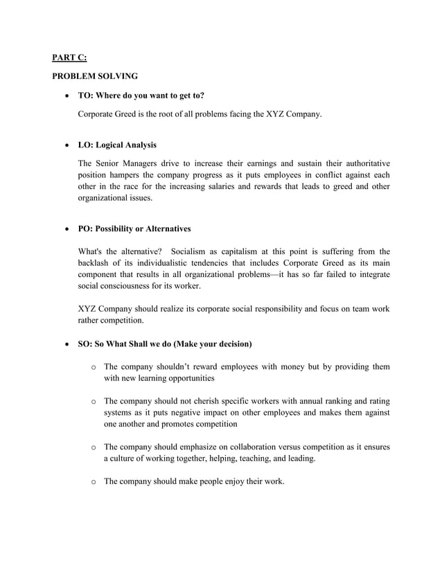 Organizational Case Study Root Cause of All Organizational Problems