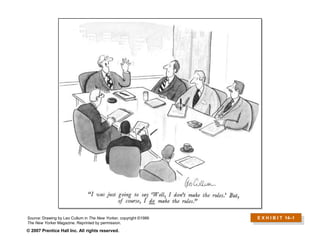 © 2007 Prentice Hall Inc. All rights reserved.
Source: Drawing by Leo Cullum in The New Yorker, copyright ©1986
The New Yorker Magazine. Reprinted by permission.
E X H I B I T 14–1
 