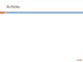 Article:  KARP 