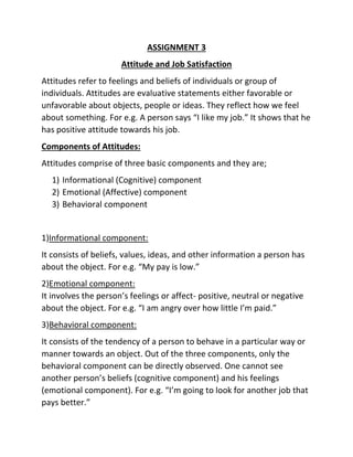 Attitude and Job satisfaction | PDF