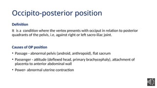 Breech presentation and OP Position obstetrics .pptx