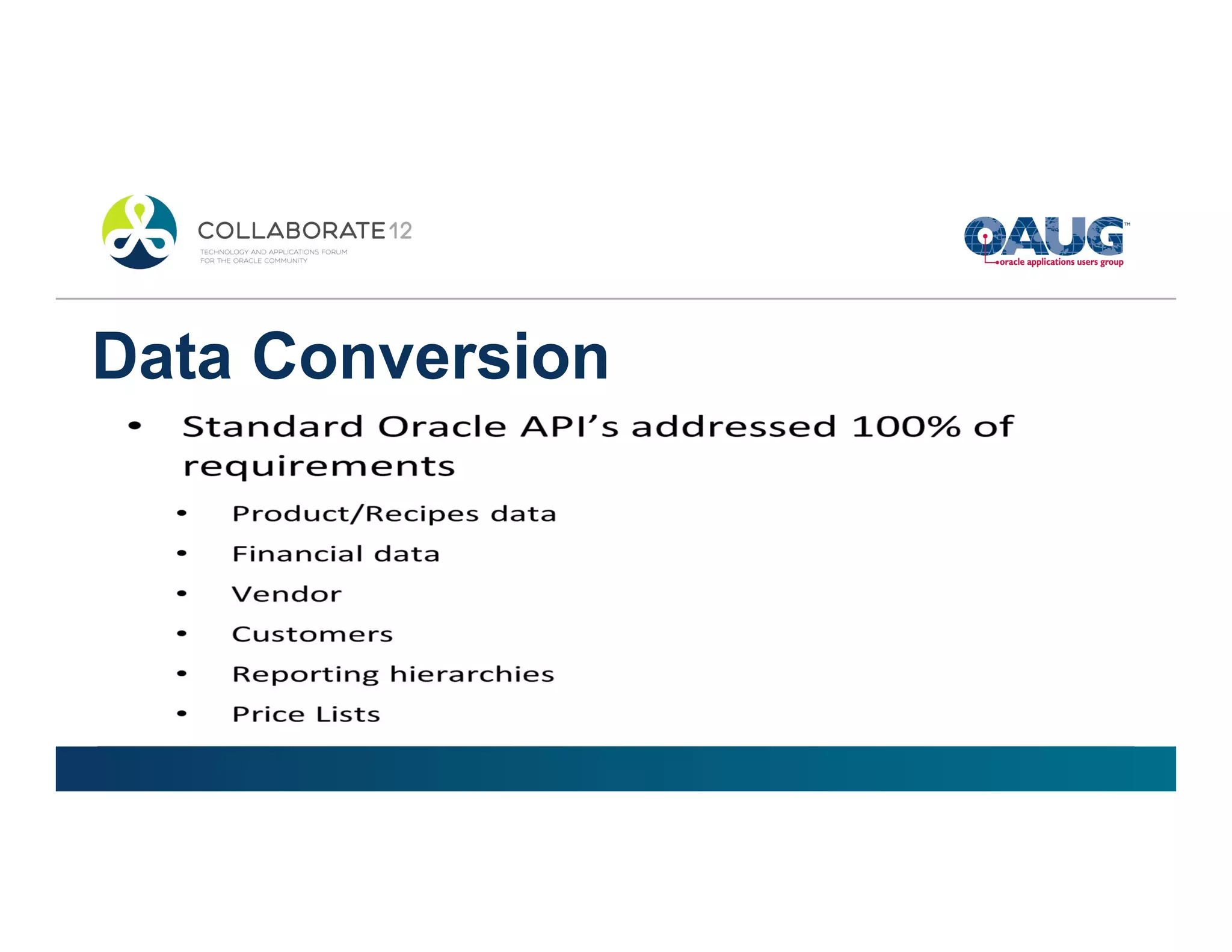 Data Conversion
 