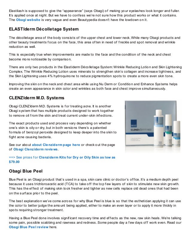 Obagi Skin Care Products