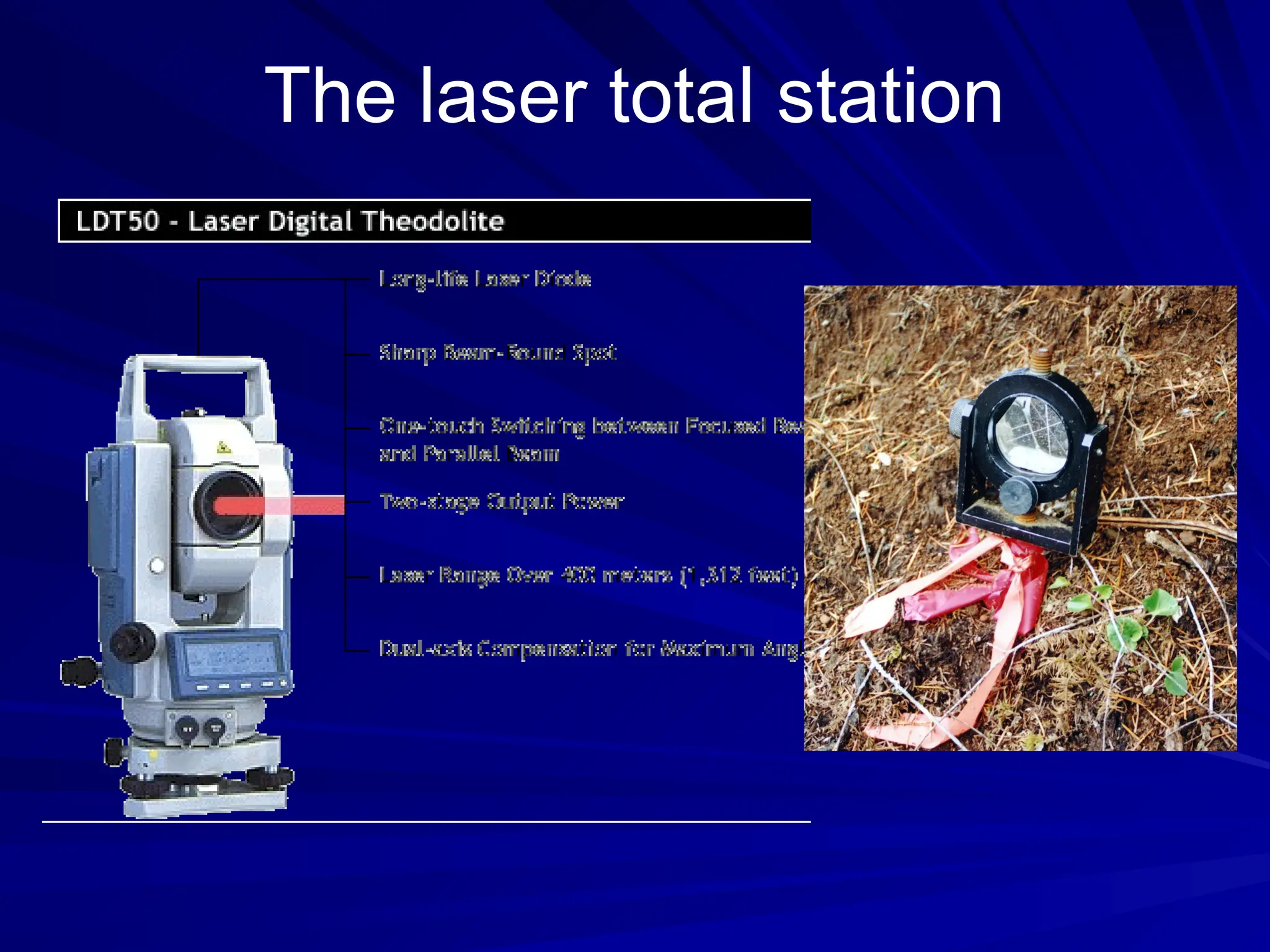 The laser total station
 