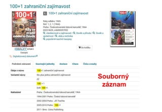 Souborný
záznam
 
