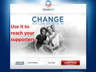 19 Jan 2008 NDIM Use it to reach your supporters 