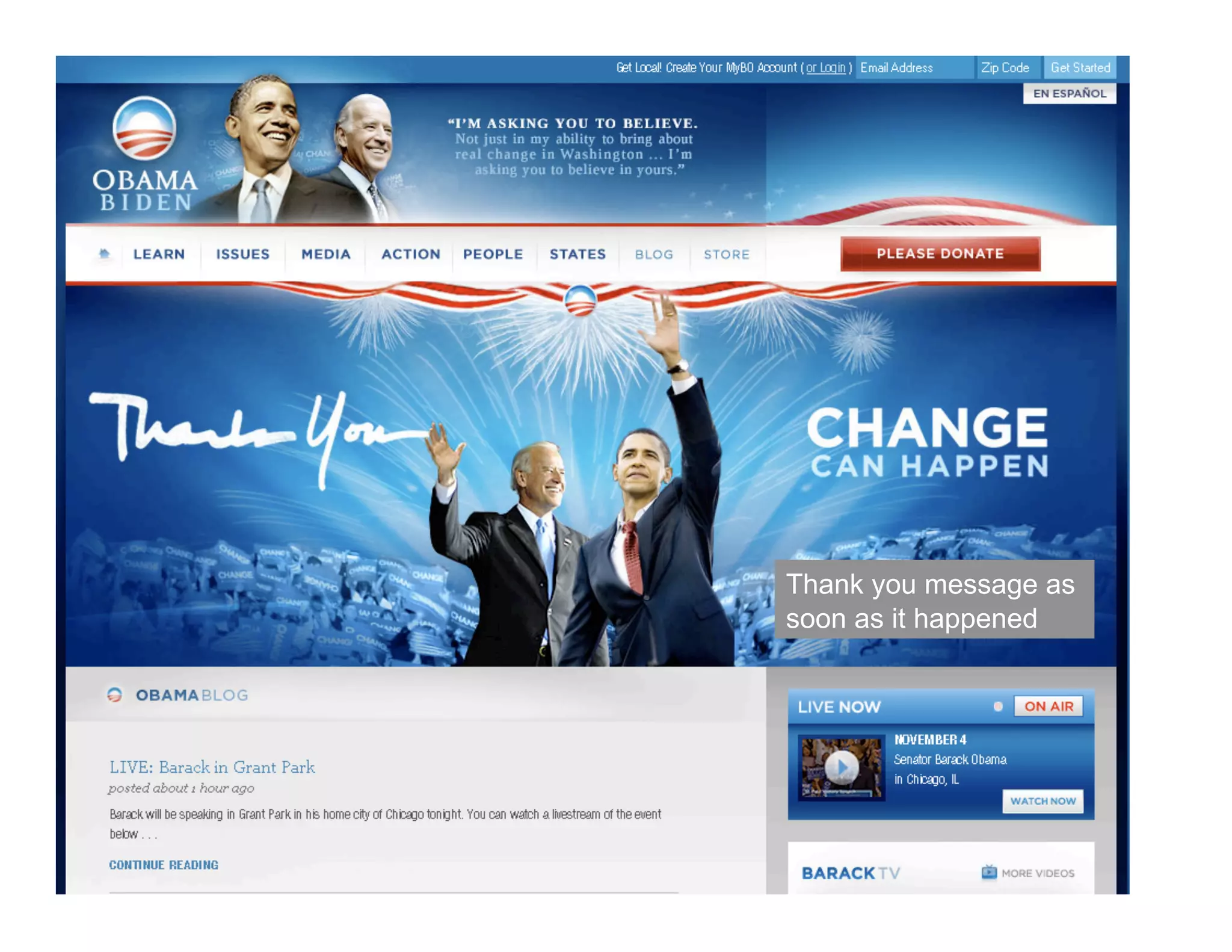 Obama Campaign Summary