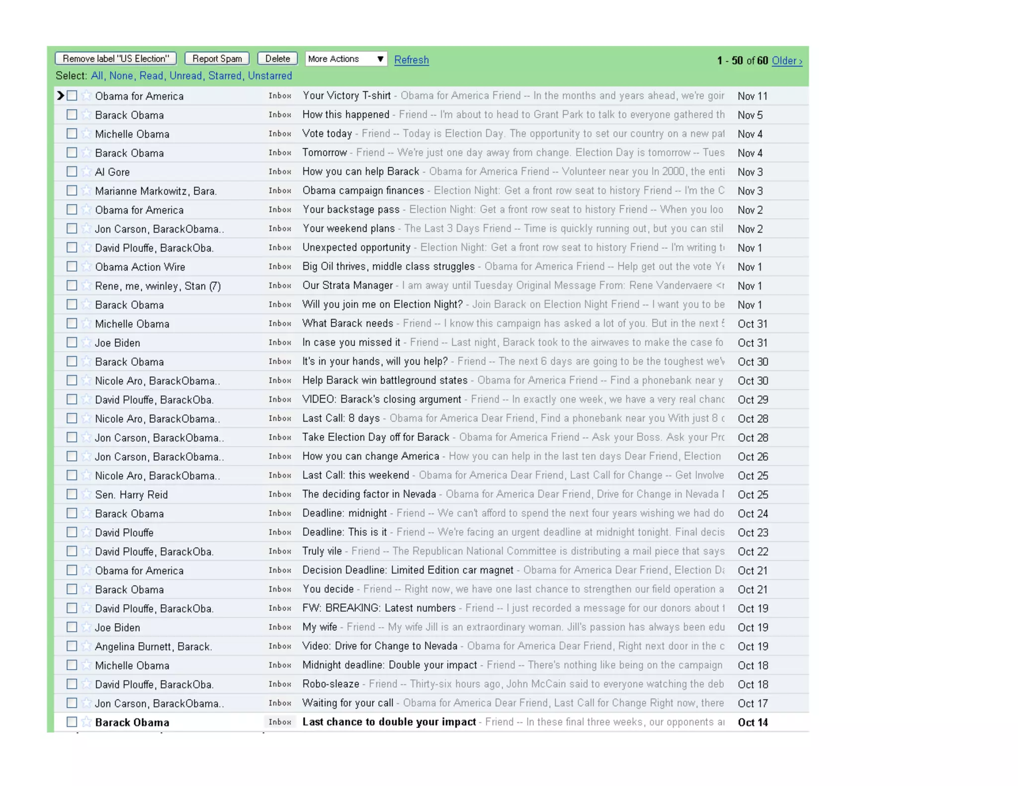 Obama Campaign Summary