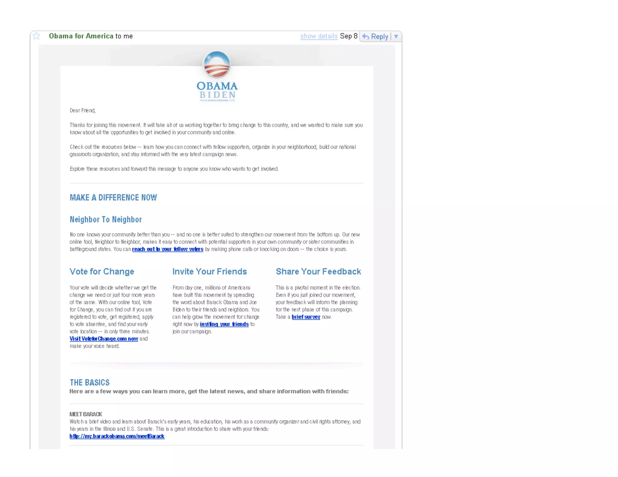 Obama Campaign Summary