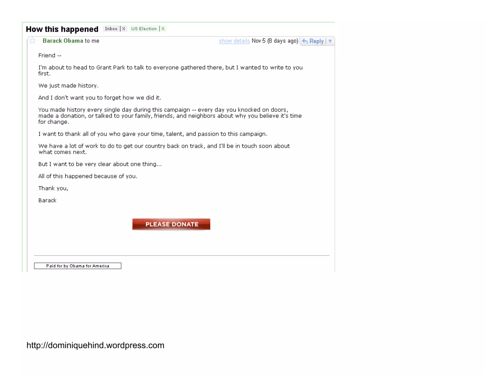 Obama Campaign Summary