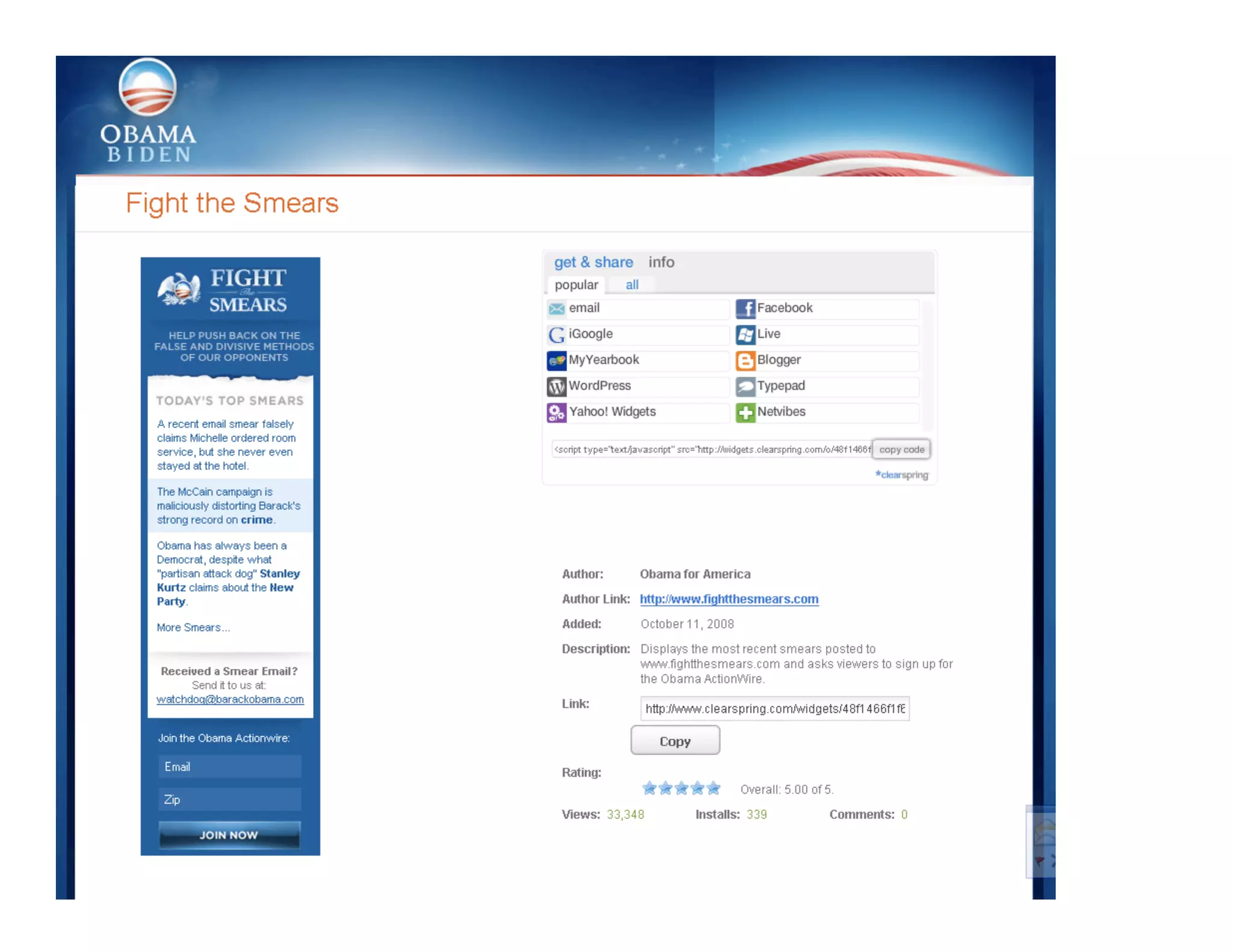 Obama Campaign Summary