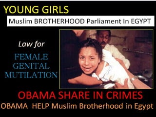 Obama help strongly egyptian muslim brotherhood   he is a partner in their crimes