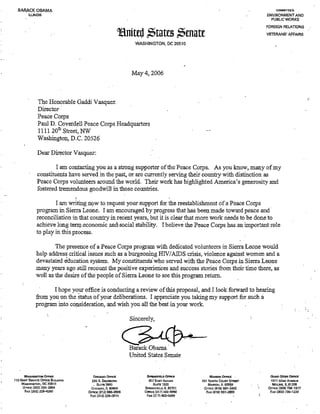 Letter from Barack Obama