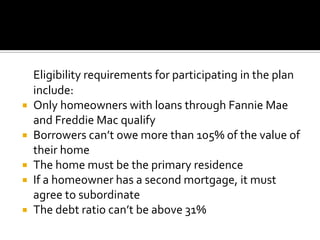 Obama’S Mortgage Reduction Plan