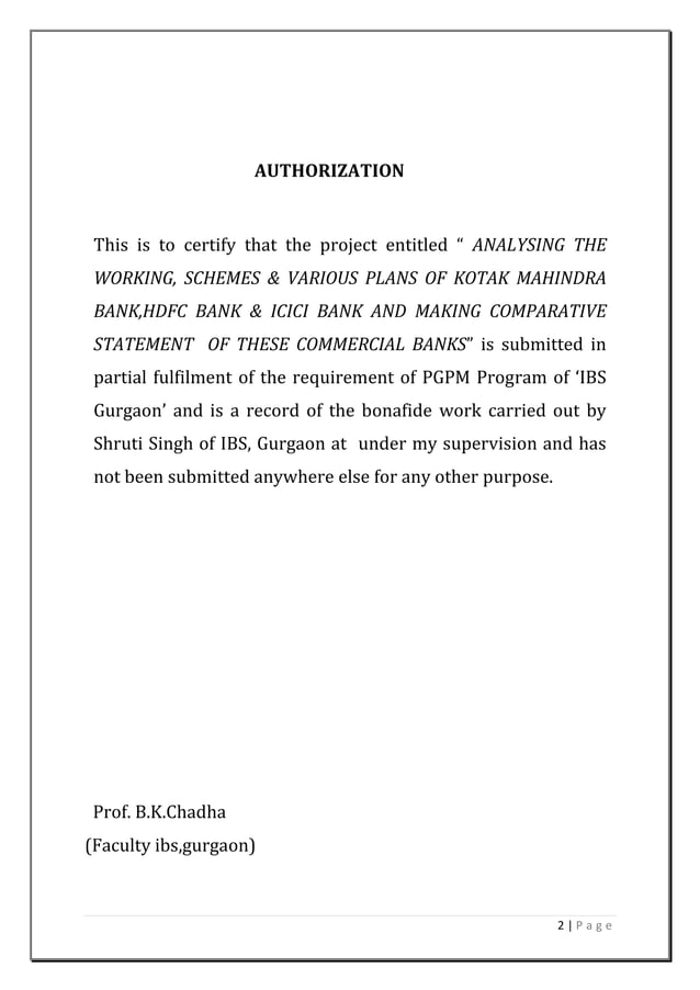 overview of banking project PDF