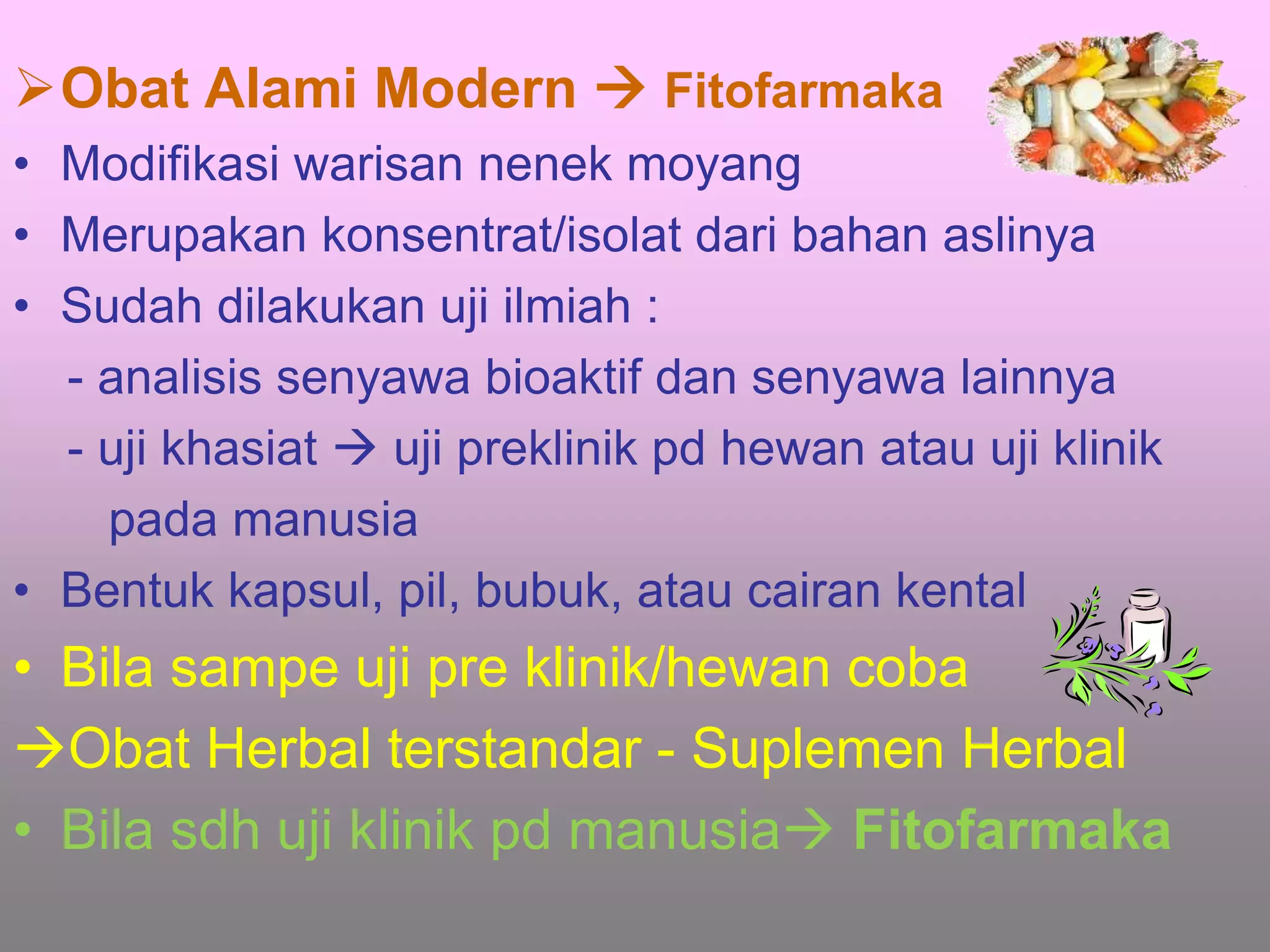 Materi Kuliah Obat Alami | PPT