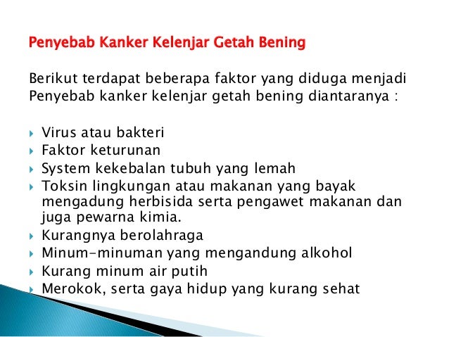 Obat Alami Kanker Kelenjar Getah Bening