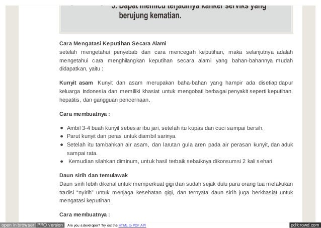 Obat alami keputihan