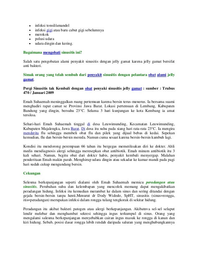 Sinusitis Alami Obat